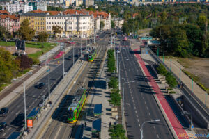 Rosevelta, widok na piątkowo, tramwaj, most teatralny  Foto: lepszyPOZNAN.pl/Piotr Rychter