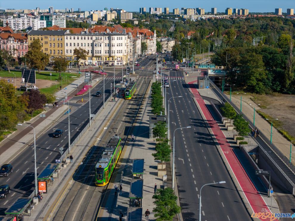 Rosevelta, widok na piątkowo, tramwaj, most teatralny  Foto: lepszyPOZNAN.pl/Piotr Rychter