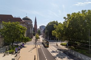 Fredry, tramwaj  Foto: lepszyPOZNAN.pl / Piotr Rychter