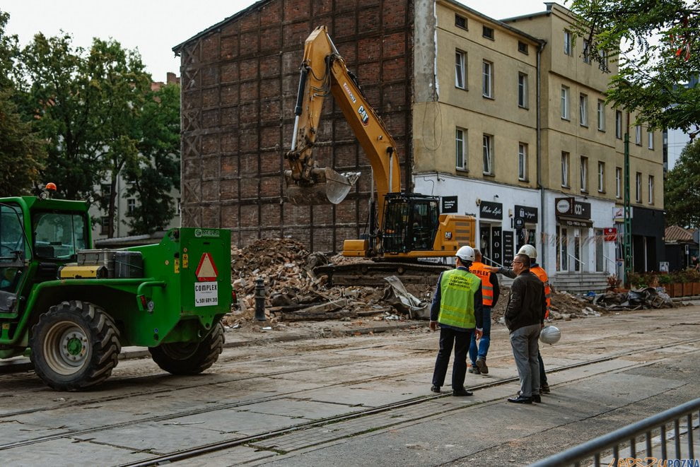 Koniec rozbiórki kamienicy na Kraszewskiego  Foto: UMP