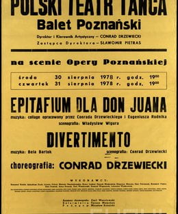 Polski Teatr Tanca plakat 1978 Cyryl  Foto: Cyryl