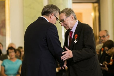 Marceli Kosman Bronislaw Komorowski [UAM]  Foto: materiały prasowe UAM 