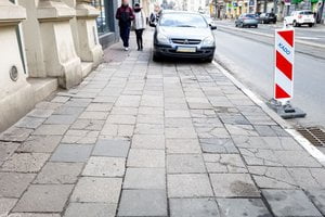 Dąbrowskiego remont chodnik  Foto: Bartosz Jankowski / ZDM