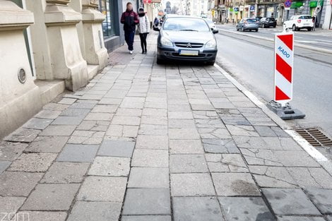 Dąbrowskiego remont chodnik  Foto: Bartosz Jankowski / ZDM