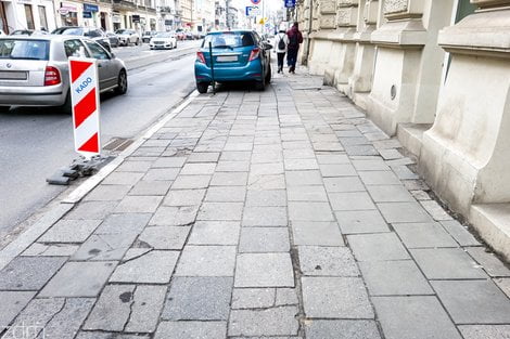 Dąbrowskiego remont chodnik  Foto: Bartosz Jankowski / ZDM